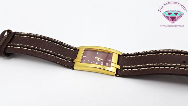 Stainless Steel Armbanduhr von Esprit mit Lederarmband