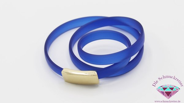 Blaues Kautschuk Armband von Pierre Lang