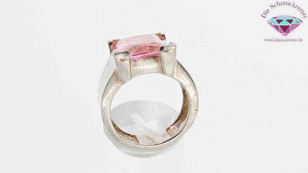 Massiver 925 Silber Ring mit pinkem Schmuckstein von JOOP!, Gr. 54
