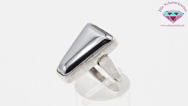 925 Silber Ring mit Hämatit, Gr. 57