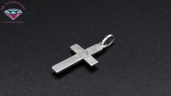 Kleiner 925 Silber Kreuz Anhänger 'Jesus'