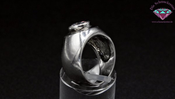 925 Silber Ring mit großem Zirkonia, Größe 50