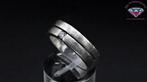 Doppelter 925 Silber Ring mit Zirkonia, Gr. 56