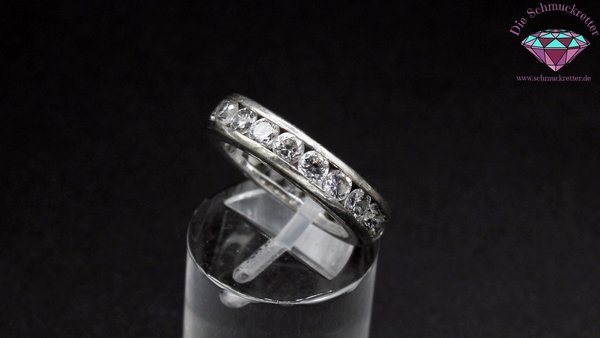 925 Silber Memory Ring mit Zirkonia, Gr. 50