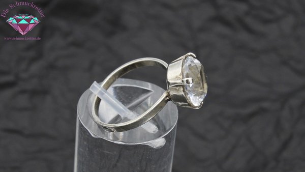 835 Silber Ring mit Bergkristall, Größe 52