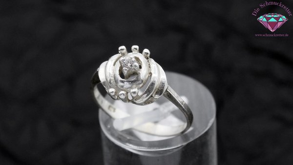 Zarter 925 Silber Ring mit Zirkonia, Gr. 50