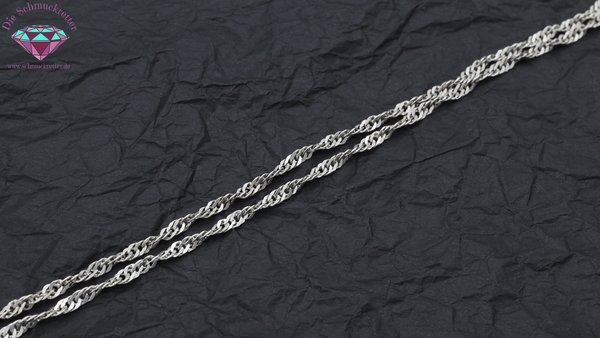 Breite 925 Silber Singapur Halskette, 56cm