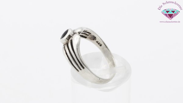 925 Silber Ring mit Onyx, Größe 54