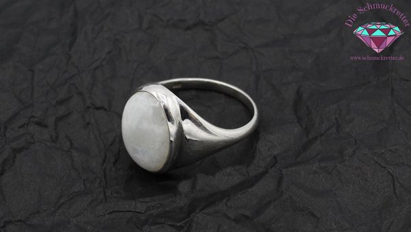 925 Silber Ring mit Mondstein, Größe 63