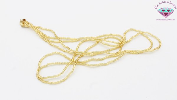 Set: Zwei mehrreihige Perlenketten mit Murano Glas Anhänger, 925 Silber