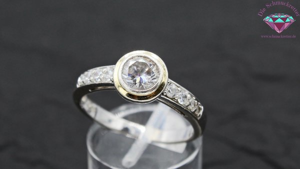 925 Silber Ring mit Zirkonia, Größe 60