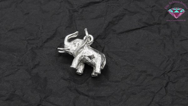 925 Silber Anhänger 'Elefant' (massiv)