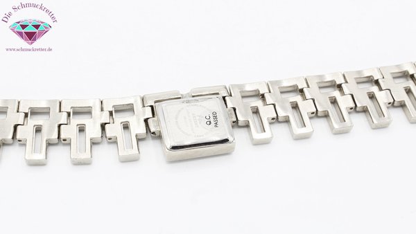 Silberne Armbanduhr mit Zirkonia von Akzent