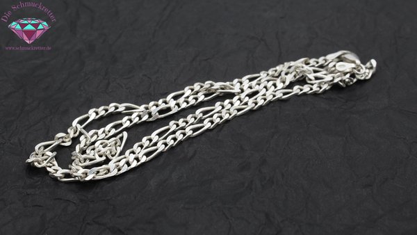 Breite 925 Silber Figaro Halskette, 52cm