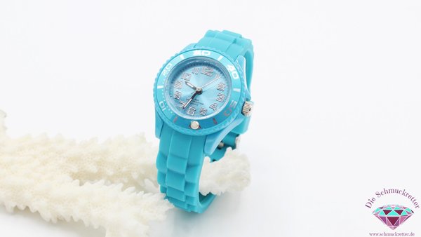 Türkisfarbene Armbanduhr für Damen