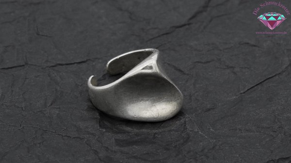 Abstrakter 835 Silber Ring, Größe 52