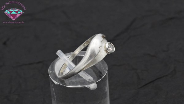 Zarter 925 Silber Ring mit Zirkonia, Gr. 54