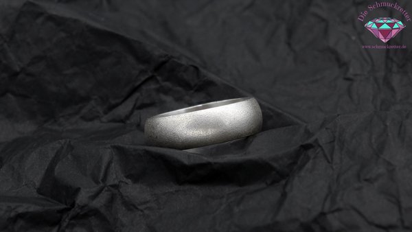 Mattierter 925 Silber Ring, Größe 57