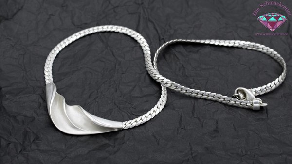 Massives 925 Silber Collier von Franz Breuning, 40cm