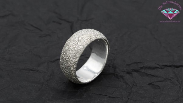 Diamantiertes 925 Silber Set - Creolen & Ring, Gr. 57