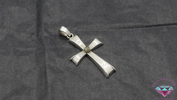 Antiker 835 Silber Kreuz Anhänger mit Achat von Andreas Daub