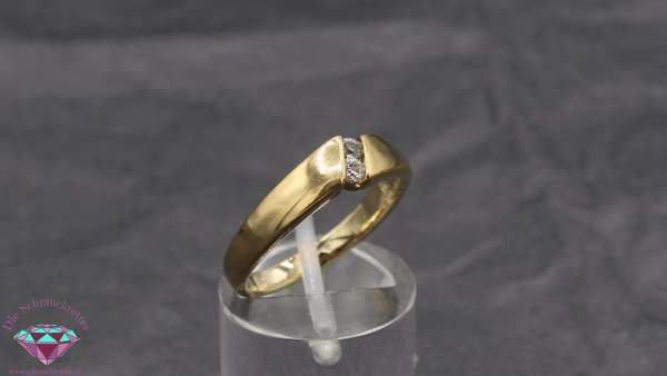 Vergoldeter Ring mit Zirkonia von Pierre Lang, Gr. 8