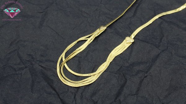 333 Gold Collier mit Herzchen, 41cm