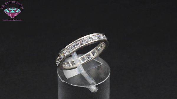 925 Silber Memory Ring mit Zirkonia, Größe 54