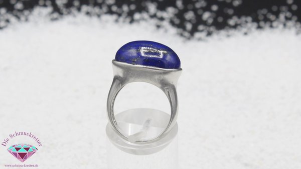 925 Silber Ring mit Lapislazuli von La Luna, Gr. 51