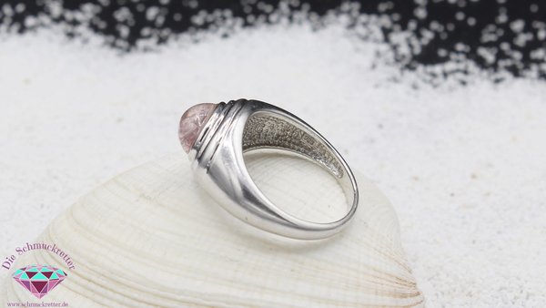 Großer 925 Silber Ring mit rosa Turmalin von Sogni d'oro, Gr. 63
