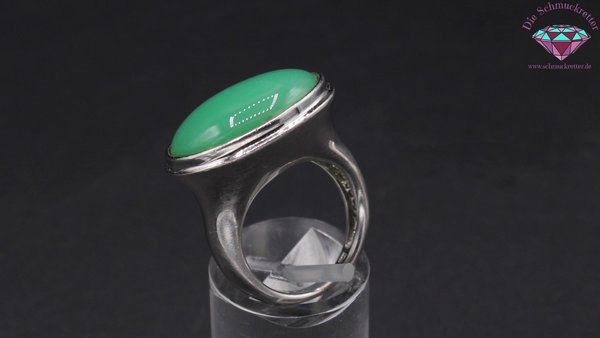 925 Silber Ring mit Chrysopras von Sogni d'oro, Gr. 52