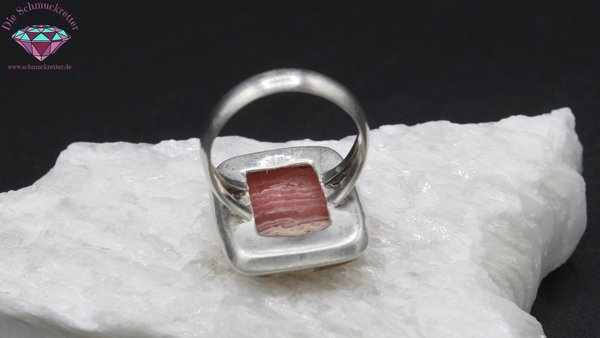 925 Silber Ring mit Rhodochrosit, Größe 58
