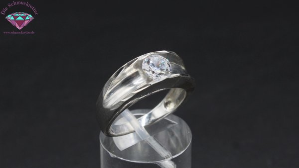 925 Silber Ring mit einem Zirkonia von Diamonique, Gr. 57