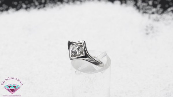 925 Silber Ring mit Bergkristall von Theodor Klotz, verstellbar