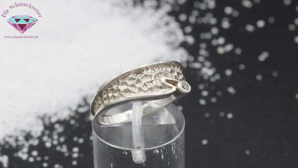 Echtsilber Ring mit Zirkonia, Größe 58