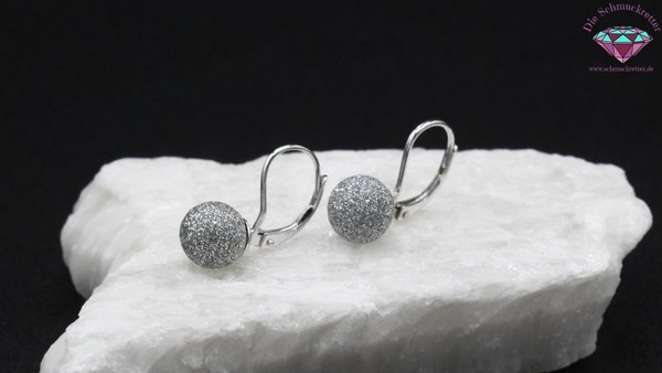 Diamantierte 925 Silber Ohrringe