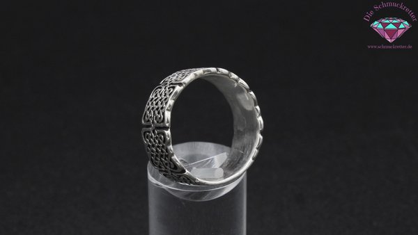 Breiter 925 Silber Ring, Größe 63