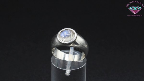 925 Silber Ring mit Mondstein, Größe 58