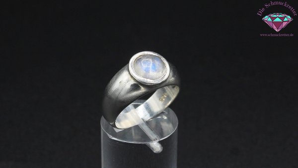925 Silber Ring mit Mondstein, Größe 58