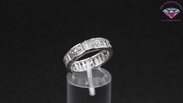 925 Silber Memory Ring mit Zirkonia von Diamonique, Gr. 57