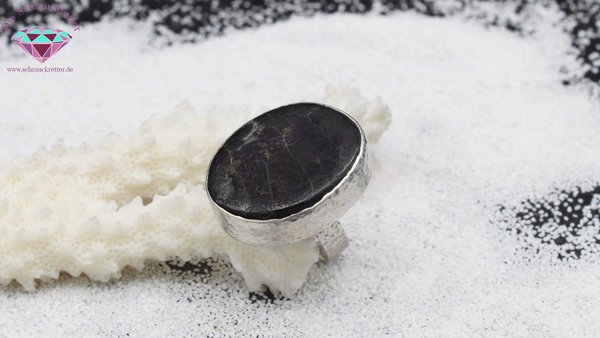 Riesiger 925 Silber Ring mit Purpurit aus den USA, verstellbar