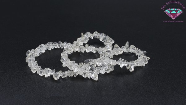 Kette aus Bergkristallsplittern mit 925 Silber Verschluss